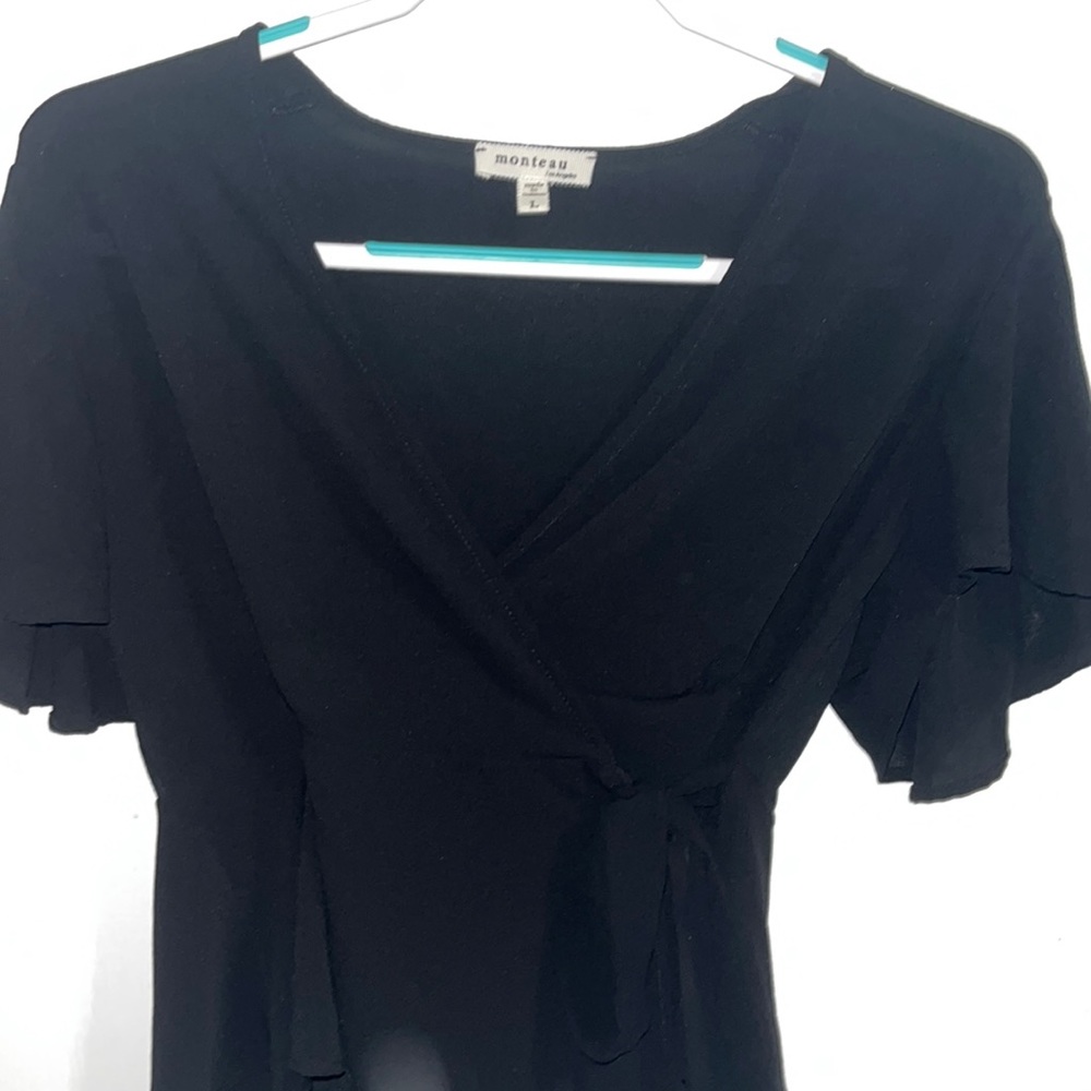 Crossover tie dress shirt